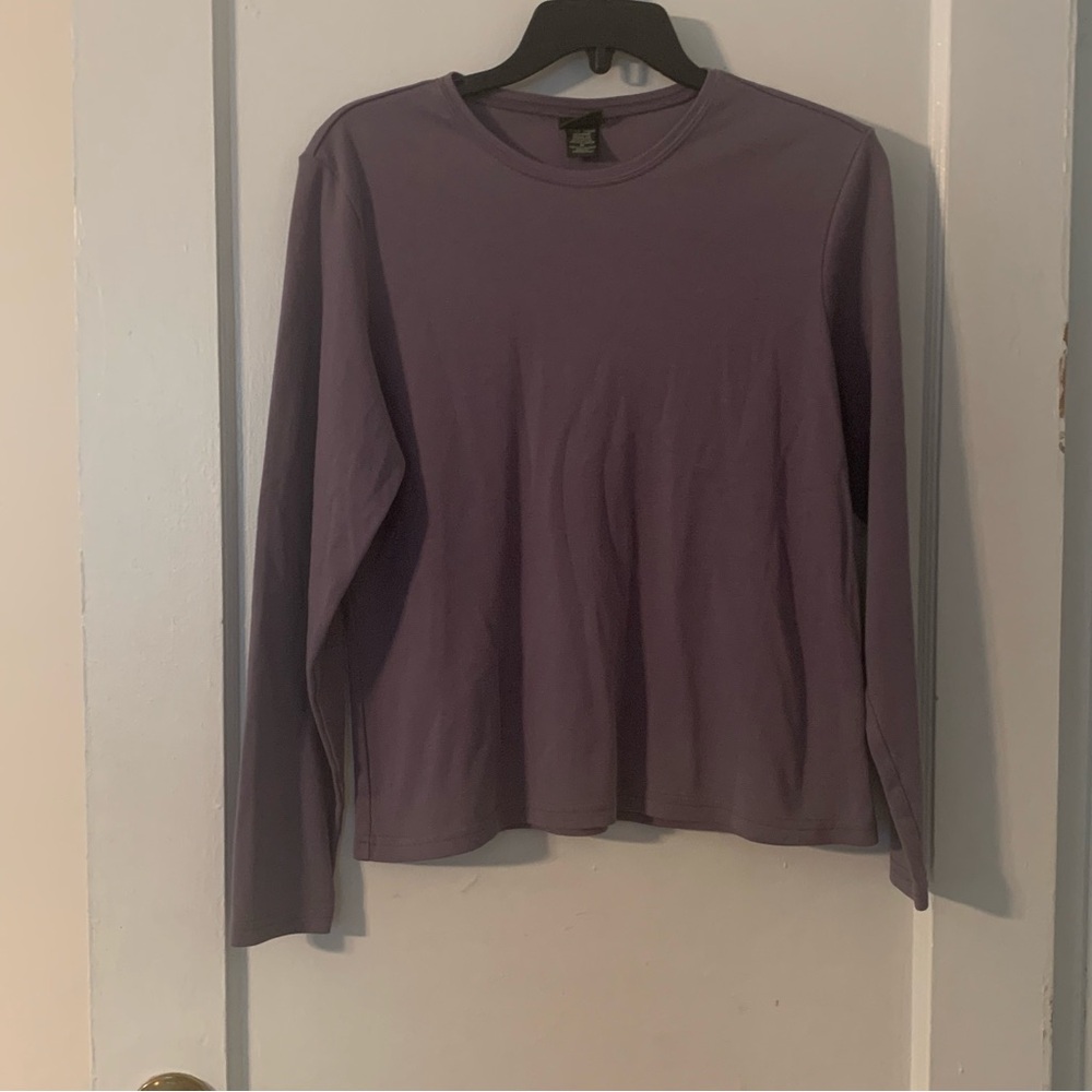 LL Bean Purple Long Sleeve Shirt